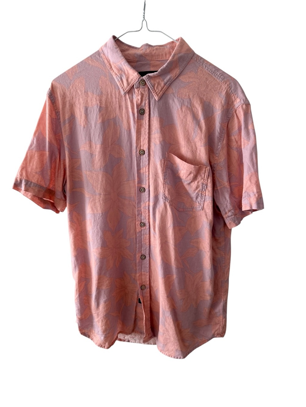 Rails Carson Garden Sands Pink Floral Short-Sleeve Button Up Shirt Men’s Medium